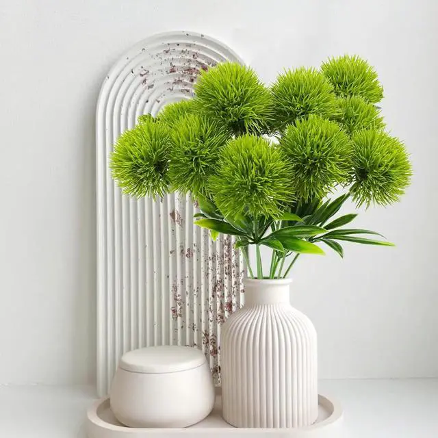 Alt view image 6 of 7 - Uieke 10 Pcs Dandelion Artificial Flowers, Artificial Flowers for Decoration Fake Plants Bouquet Plastic Flowers for Home Decoration Wedding Decor Flower Arrangment Green