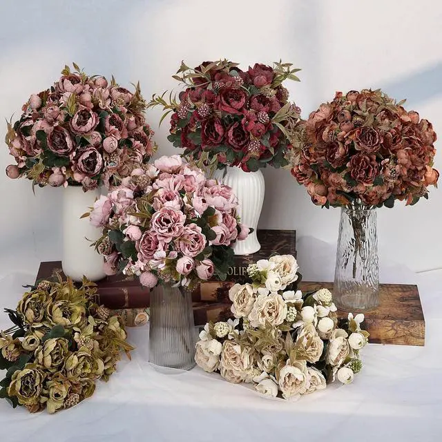 Alt view image 7 of 7 - Peonies Artificial Flowers - 2 Bundles