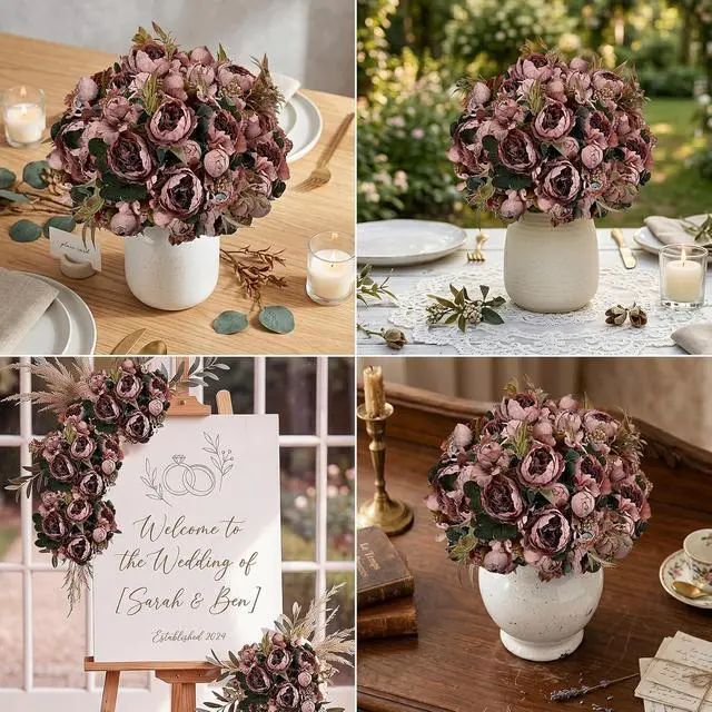 Alt view image 5 of 7 - Peonies Artificial Flowers - 2 Bundles