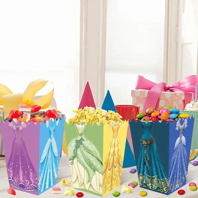 Alt view image 3 of 6 - 24 Pcs Princess Party Popcorn Boxes for Princess Party Supplies, Candy & Treat Boxes