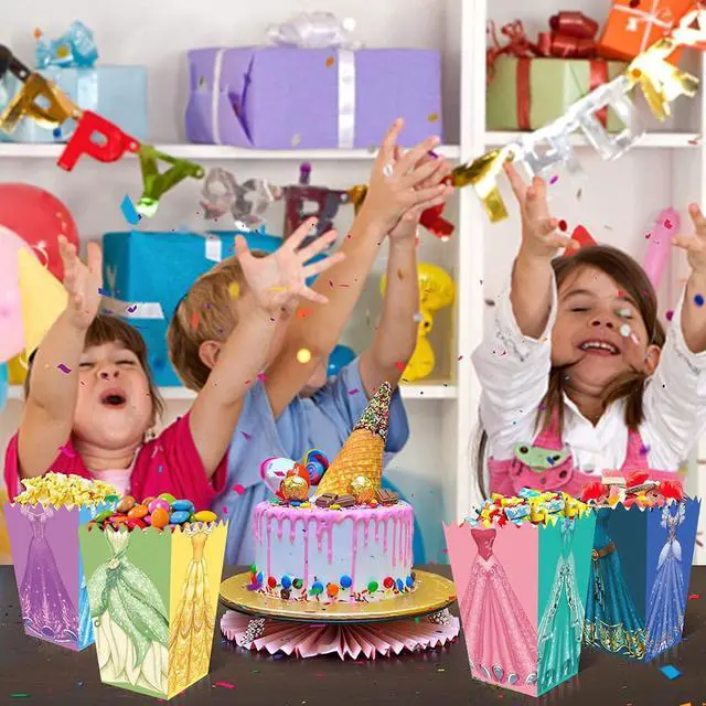 Alt view image 4 of 6 - 24 Pcs Princess Party Popcorn Boxes for Princess Party Supplies, Candy & Treat Boxes