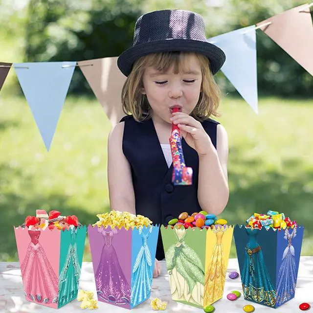 Alt view image 5 of 6 - 24 Pcs Princess Party Popcorn Boxes for Princess Party Supplies, Candy & Treat Boxes
