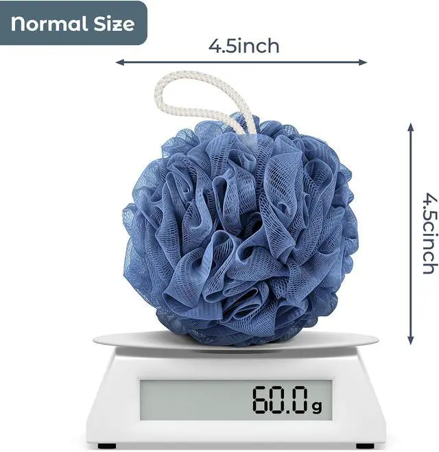 Alt view image 2 of 7 - Rnoafmu Shower Loofah Bath Sponge 4 Pack, 60G Exfoliating Body Scrubber