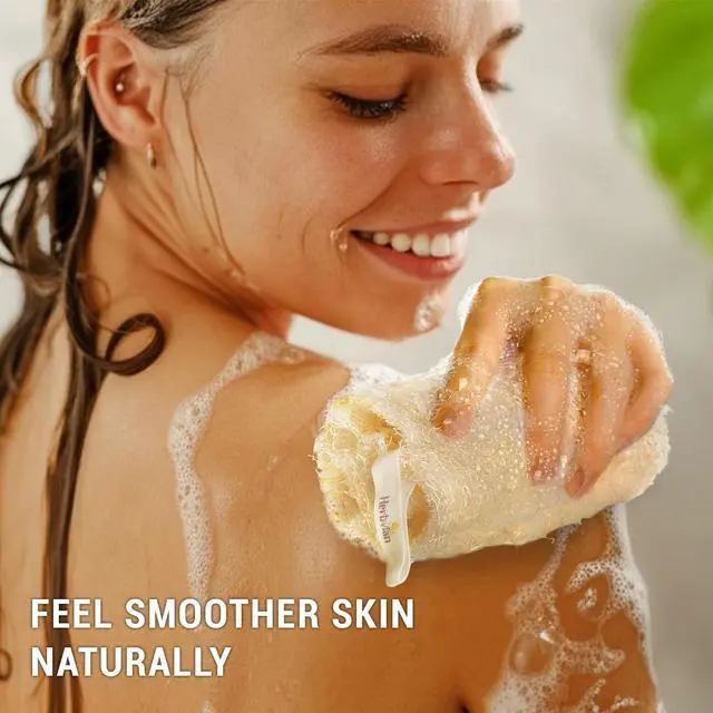 Alt view image 4 of 7 - Natural Vietnamese Loofah Sponge, 100% Plant-Based Luffa Exfoliating Body Scrubber for Shower, Multi-Functional for Kitchen, Ideal for Men & Women, Spa & for Pet (2pcs/Pack)