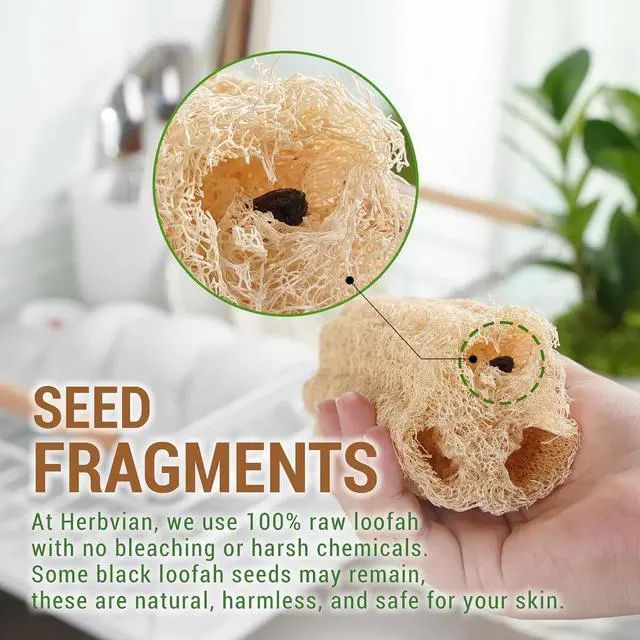 Alt view image 7 of 7 - Natural Vietnamese Loofah Sponge, 100% Plant-Based Luffa Exfoliating Body Scrubber for Shower, Multi-Functional for Kitchen, Ideal for Men & Women, Spa & for Pet (2pcs/Pack)