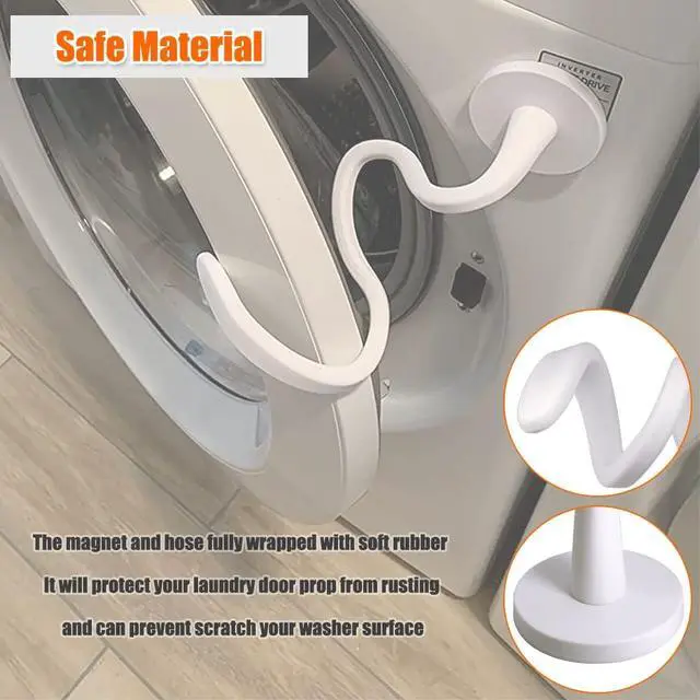 Alt view image 5 of 7 - Front Load Washer Door Prop and Stopper - Magnetic Washing Machine Door Holder with 2.6-Inch Magnet Base, Removable Washer Door Stopper Keep Washer Door Open to Prevent Odors (White)
