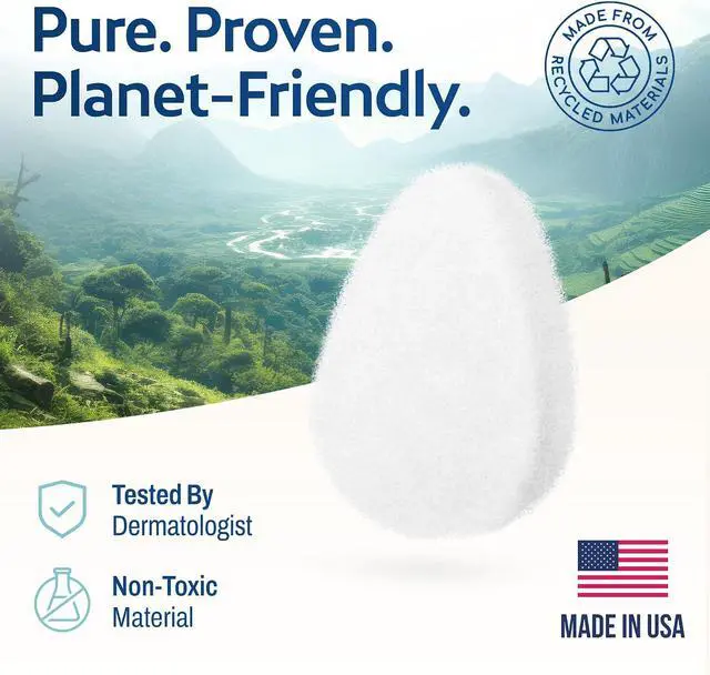 Alt view image 6 of 7 - HartFelt 8ct Tear Drop Face Scrubber for Women | Reusable Facial Sponges for Daily Cleansing | Facial Exfoliating Pads for Removing Dead Skin, Dirt & Makeup | Made in USA | Regular - White