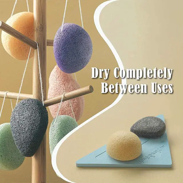 Alt view image 4 of 6 - myHomeBody Natural Konjac Facial Sponges, Sage Green & Graphite Gray