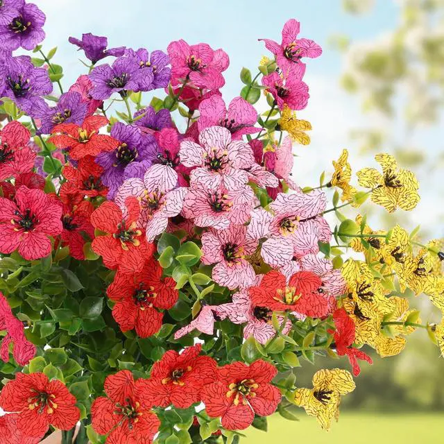 Alt view image 4 of 7 - CEWOR Artificial Flowers for Outdoors UV Resistant Silk Daisy Flowers