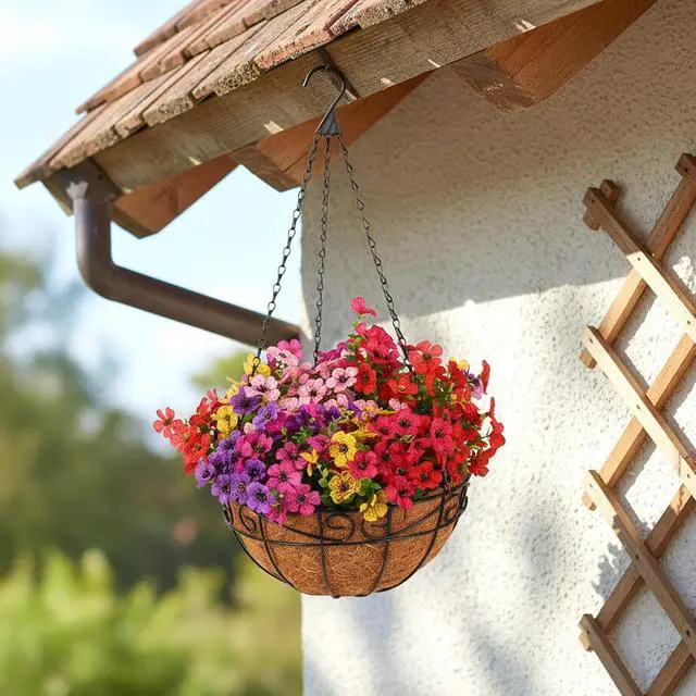 Alt view image 5 of 7 - CEWOR Artificial Flowers for Outdoors UV Resistant Silk Daisy Flowers