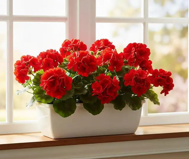 Alt view image 4 of 7 - 18'' Artificial Geraniums Realistic Silk Flowers for Outdoor