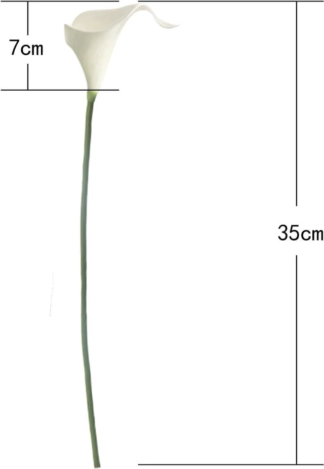 Alt view image 6 of 6 - Letjolt White Artificial Calla Lily 12Pcs Realistic Flowers Bouquet