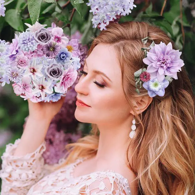 Alt view image 7 of 7 - QUOZUO Artificial Flower Heads, Mini Silk Roses Peonies Daisy Purple Floral Fake Flower Heads for DIY Wreath Gift, Cake Decorations, Table Centerpieces, Party Wedding Home Decoration, 26PCS