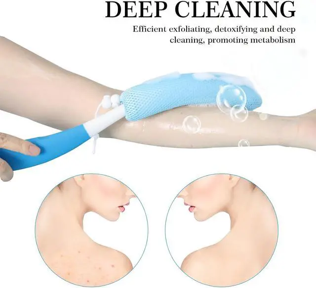 Alt view image 3 of 7 - Back Scrubber for Shower,15.35" Long Handle Shower Brush for Body