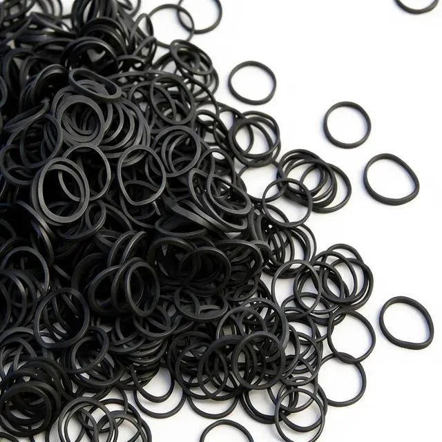 Alt view image 2 of 4 - Mini Rubber Black Elastic Hair Ties Bands with a Box, BEBEEPOO 2500pcs Small Black Rubber Bands for Hair, Soft - No Damage - STRONG - REUSEABLE