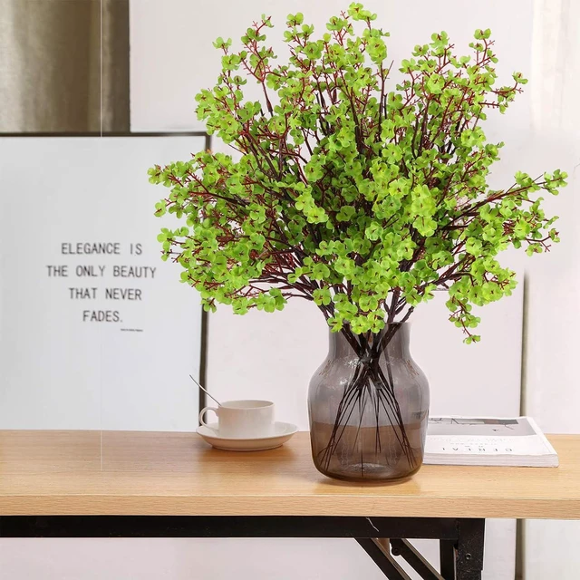 Main image of Hananona 10 Pcs Babys Breath Green Flowers Artificial Gypsophila Flowers St. Patrick's Day Fake Silk Flowers for Home Decor Spring Floral Arrangement Table Centerpieces