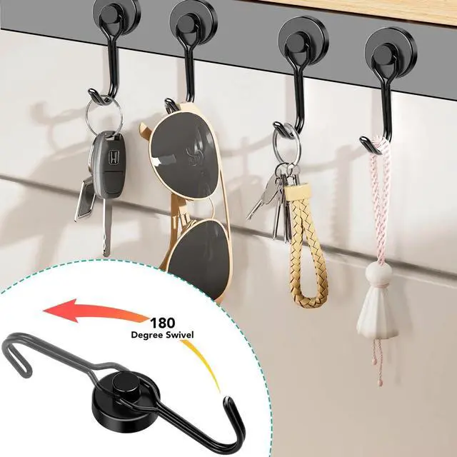 Alt view image 5 of 6 - DIYMAG Magnetic Hooks,40LBS Heavy Duty 4 Pack 2026 Cruise Ship Essentials