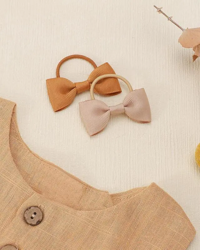 Alt view image 6 of 7 - Jollybows 60PCS Baby Girls Hair Bows Ties 2 Inch Ponytail Holders Hair Ties