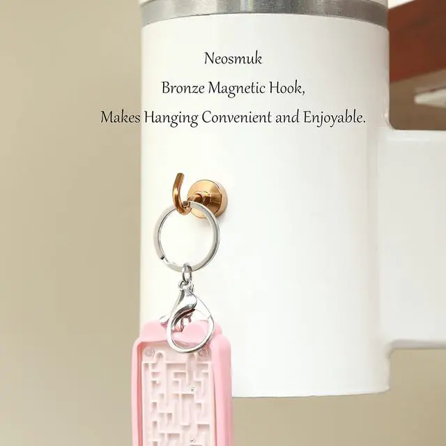 Alt view image 4 of 7 - Neosmuk Magnetic Hooks for Cruise Cabins,30lb Heavy Duty,Bronze,4 Pack