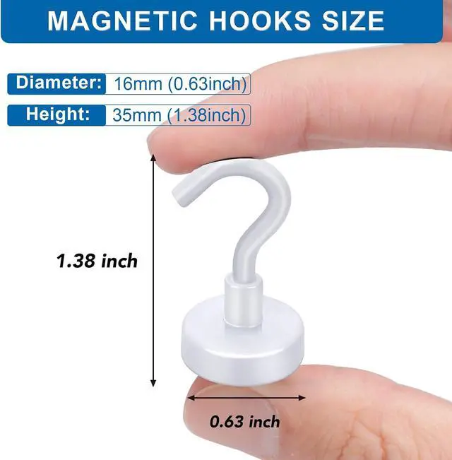 Alt view image 3 of 7 - LOVIMAG Magnetic Hooks for Cruise Essentials 2026 Cabins Door 12 Pack-30LBS