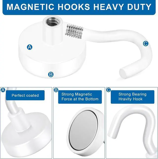 Alt view image 5 of 7 - LOVIMAG Magnetic Hooks for Cruise Essentials 2026 Cabins Door 12 Pack-30LBS