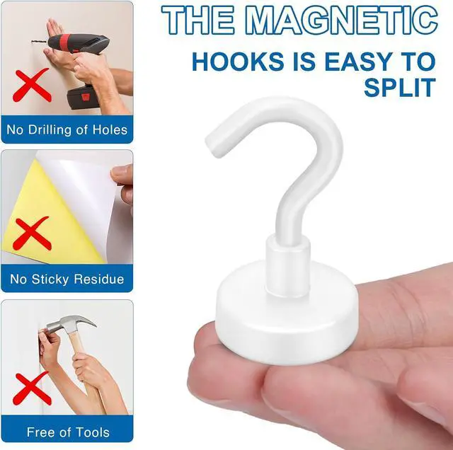 Alt view image 6 of 7 - LOVIMAG Magnetic Hooks for Cruise Essentials 2026 Cabins Door 12 Pack-30LBS