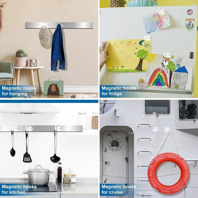 Alt view image 7 of 7 - LOVIMAG Magnetic Hooks for Cruise Essentials 2026 Cabins Door 12 Pack-30LBS