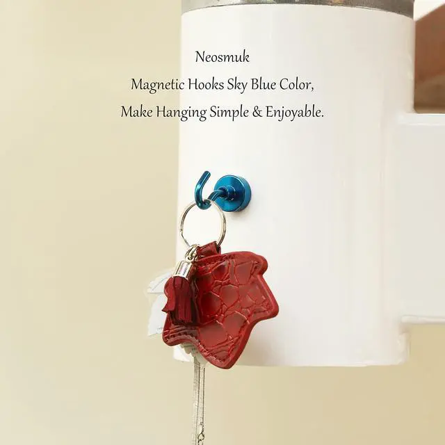 Alt view image 3 of 7 - Neosmuk Magnetic Hooks for Cruise Cabins,30lb Heavy Duty,RoyalBlue,4 Pack