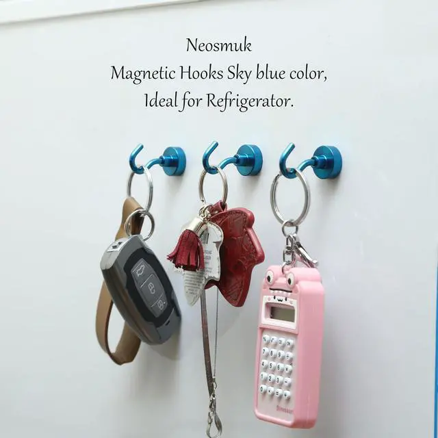Alt view image 5 of 7 - Neosmuk Magnetic Hooks for Cruise Cabins,30lb Heavy Duty,RoyalBlue,4 Pack