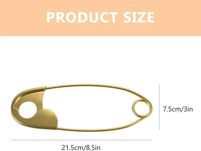 Alt view image 2 of 7 - VOSAREA 22cm Oversized Pin Laundry Room Wall Art Jumbo Heavy Duty Safety Pin Laundry Wall Sign Metal Safety Art Decor Giant Zinc Alloy 3D Decoration