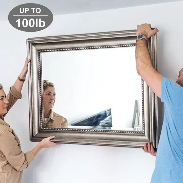 Alt view image 6 of 7 - 50pcs Picture Hangers with Different Sizes, Heavy Duty 30-100lbs Picture Hanging Hooks with Nails, Wall Hangers,Picture Hooks,Professional Plaster Picture Hanging Kit for Wooden Wall or Drywall