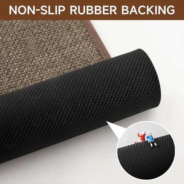 Alt view image 5 of 7 - Bath Mat, Super Absorbent,Quick Dry, Non Slip Bathroom Rug, Ultra Thin Low Pile,Machine Washable Bathroom Floor Mat for Shower Tub Sink, Easy Care Home Decor, 24"x16",Brown