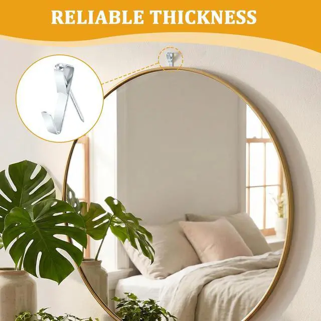 Alt view image 5 of 7 - KURUI 214Pcs Picture Hanging Hooks, Renter Friendly Picture Hanging Kit with Heavy Duty Picture Hangers and Hardware Nails, for Frame, Painting, Art and Photo, on Drywall,Plaster, and Wood Wall