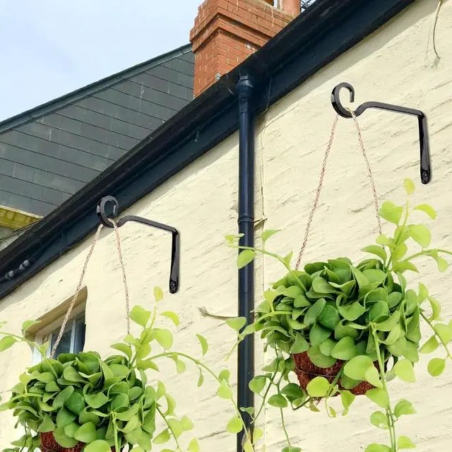 Alt view image 4 of 7 - Plant Hangers Outdoor, 2 Pack 6 Inch Plant Hooks for Wall Hanging Plants
