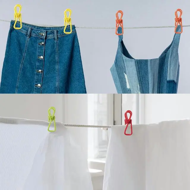Alt view image 5 of 7 - 45 Pcs Chip Clips - 2 Inch Random Multi-Colored Waterproof Metal Clothes Pins for Bag, Food, Chips, Paper