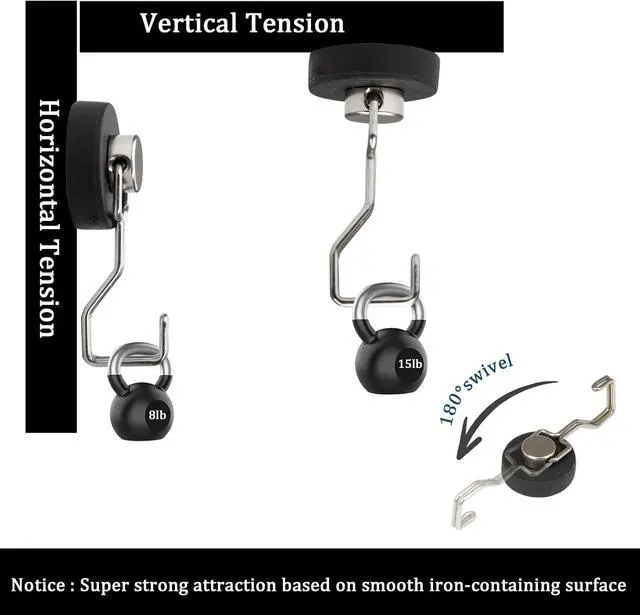 Alt view image 7 of 7 - Rubber Coated Anti-Scratch Heavy Duty Magnetic Hooks, Essential for Cruise Ship Cabins & Refrigerator Hanging, Rubber Coating Anti-Corrosion, Hook Magnets for Outdoor Grill(3, Sliver)