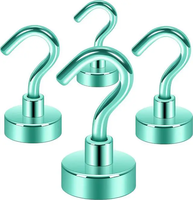 Main image of Neosmuk Magnetic Hooks for Cruise Cabins,30lb Heavy Duty,Green,4 Pack