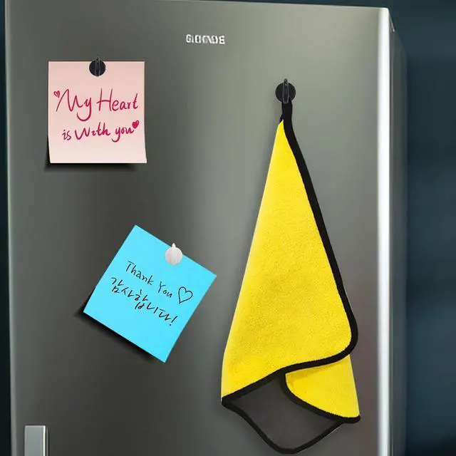 Alt view image 5 of 7 - Mini Magnetic Hooks, Space-Saver for Home & Travel, Black -10 Pack