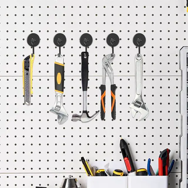Alt view image 6 of 7 - MIKEDE Black Magnetic Hooks Heavy Duty 120LB Swivel Strong Magnet Hook