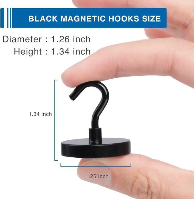 Alt view image 2 of 7 - LOVIMAG Magnetic Hooks for Cruise Cabins 130LBS Heavy Duty Magnet Hook 4 P