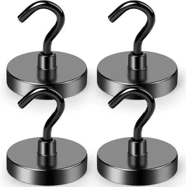 Alt view image 7 of 7 - LOVIMAG Magnetic Hooks for Cruise Cabins 130LBS Heavy Duty Magnet Hook 4 P