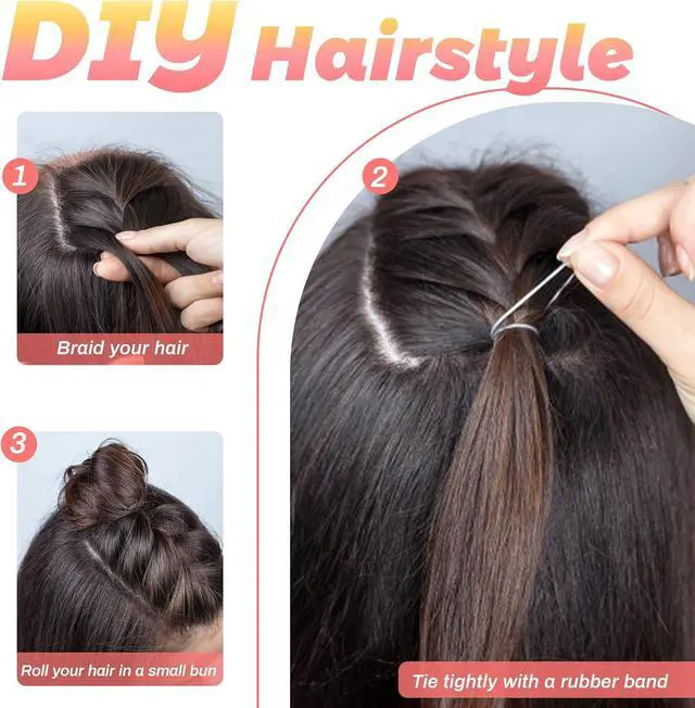 Alt view image 5 of 7 - Clear Elastics Hair Bands 1500pcs Mini Rubber Hairband Soften 18mm Ponytail Holders Hairiness Ties No Damaged Accessories for Women Braids
