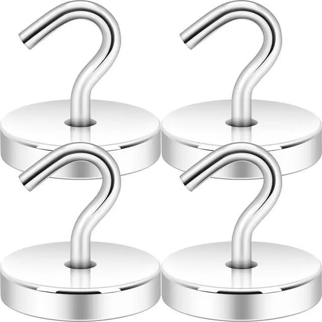 Main image of Neosmuk Magnetic Hooks for Cruise Cabins,170lb Heavy Duty,Silver,4 Pack