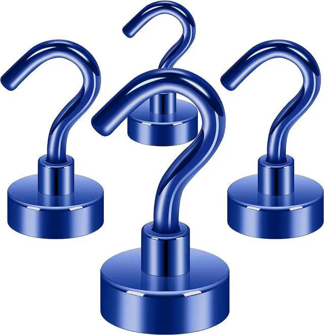 Main image of Neosmuk Magnetic Hooks for Cruise Cabins,30lb Heavy Duty,Navyblue,4 Pack