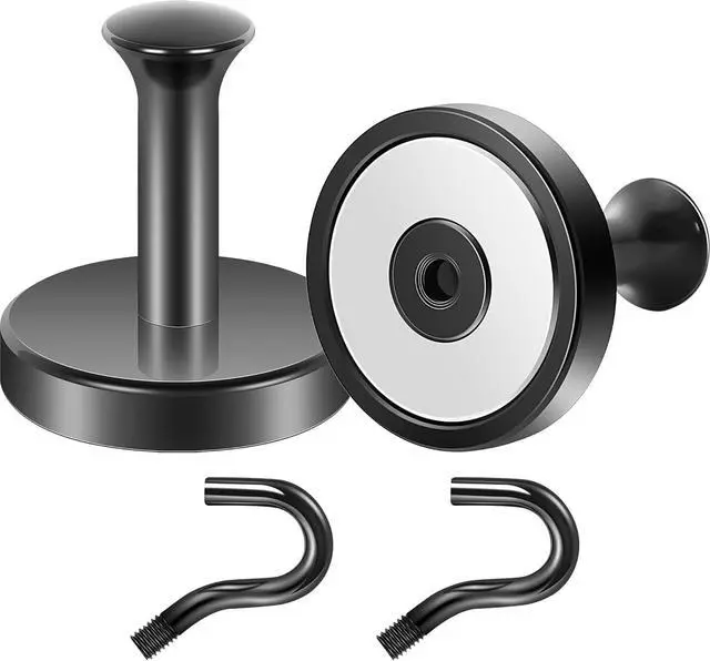 Main image of Neosmuk Magnetic Hooks Steel Tube Design for Cruise,170lb+ Black,2 Pack