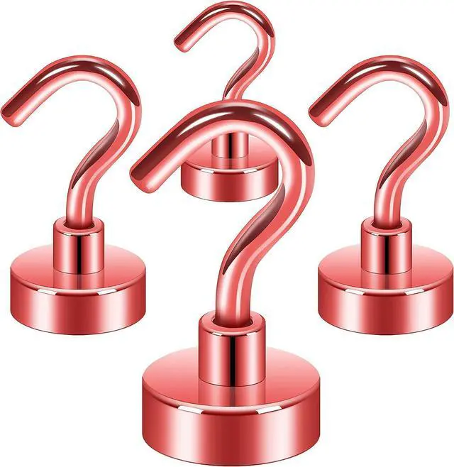 Main image of Neosmuk Magnetic Hooks for Cruise Cabins,30lb Heavy Duty,Red,4 Pack