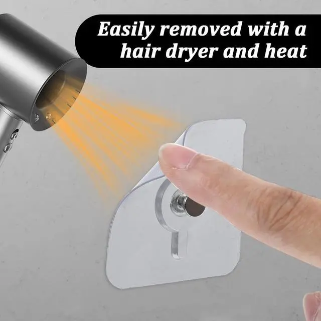 Alt view image 3 of 7 - Mabor Drill Free Adhesive Hooks, 6Pcs Plastic Picture Hangers Without Nails
