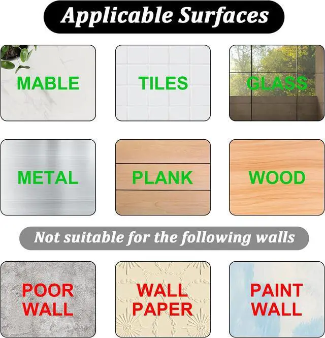 Alt view image 4 of 7 - Mabor Drill Free Adhesive Hooks, 6Pcs Plastic Picture Hangers Without Nails