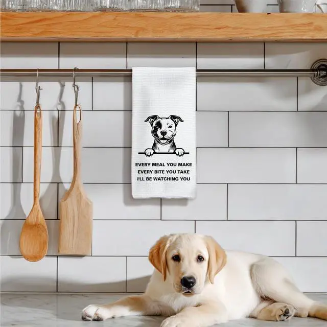 Alt view image 5 of 7 - Pitbull Gifts Kitchen Towels, Pitbull Mom Gifts, PitbullGifts for Woman, PitbullDecor Hand Towels, PitbullDog Tea Towels DishTowels for Kitchen, Dog KitchenBathroom Decor, 16x24 Inch
