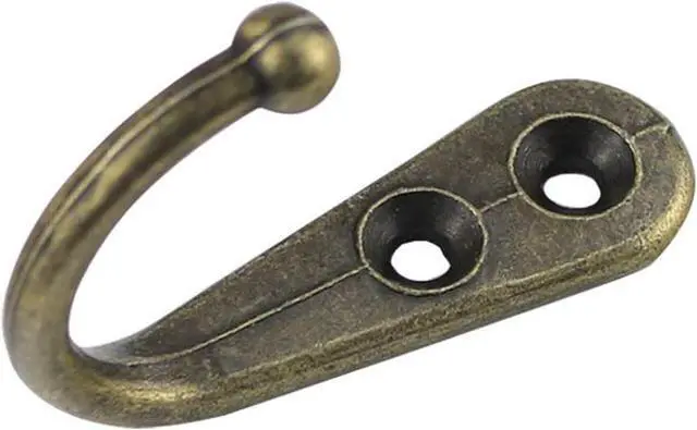 Alt view image 3 of 7 - 4 Pcs Wall Mounted Hooks for Bedroom,Bathroom,Kitchen,and Cabinet Hangers (with 8 Screws)-Bronze